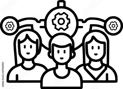 Teamwork group flat icon, Three men standing vector sign, Crowd of sign, symbol, vector, art