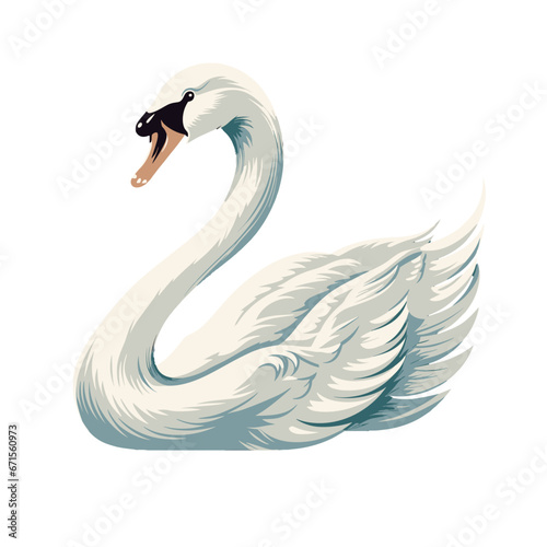 Elegante Schwan Illustration