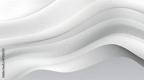 Abstract white and light gray wave modern soft luxury texture with smooth and clean vector subtle background illustration. Generative AI.