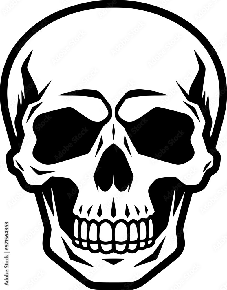 Skull | Black and White Vector illustration Skull | Black and White Vector illustration