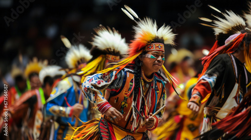 Indigenous dancers and musicians at Gathering of Nations. photo