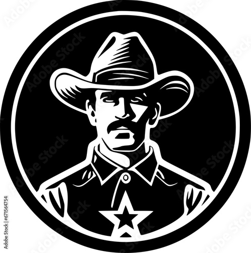 Western | Minimalist and Simple Silhouette - Vector illustration