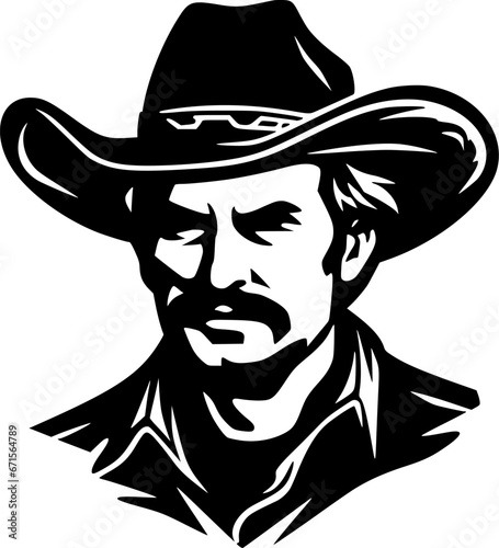 Western | Minimalist and Simple Silhouette - Vector illustration