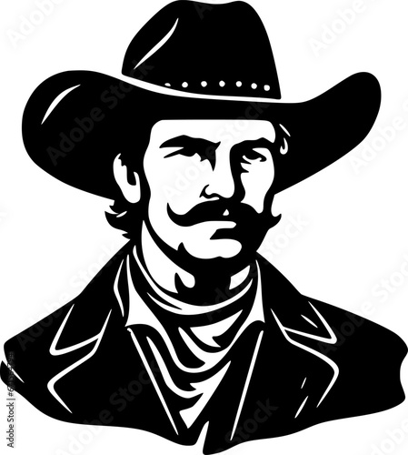 Western | Black and White Vector illustration