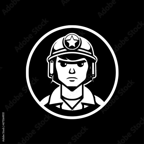 Army - Minimalist and Flat Logo - Vector illustration