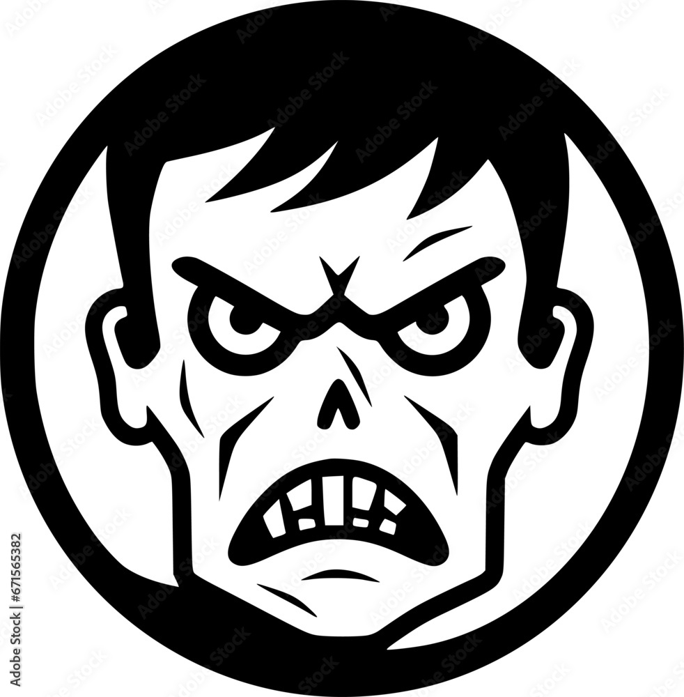 Fototapeta premium Halloween - Black and White Isolated Icon - Vector illustration