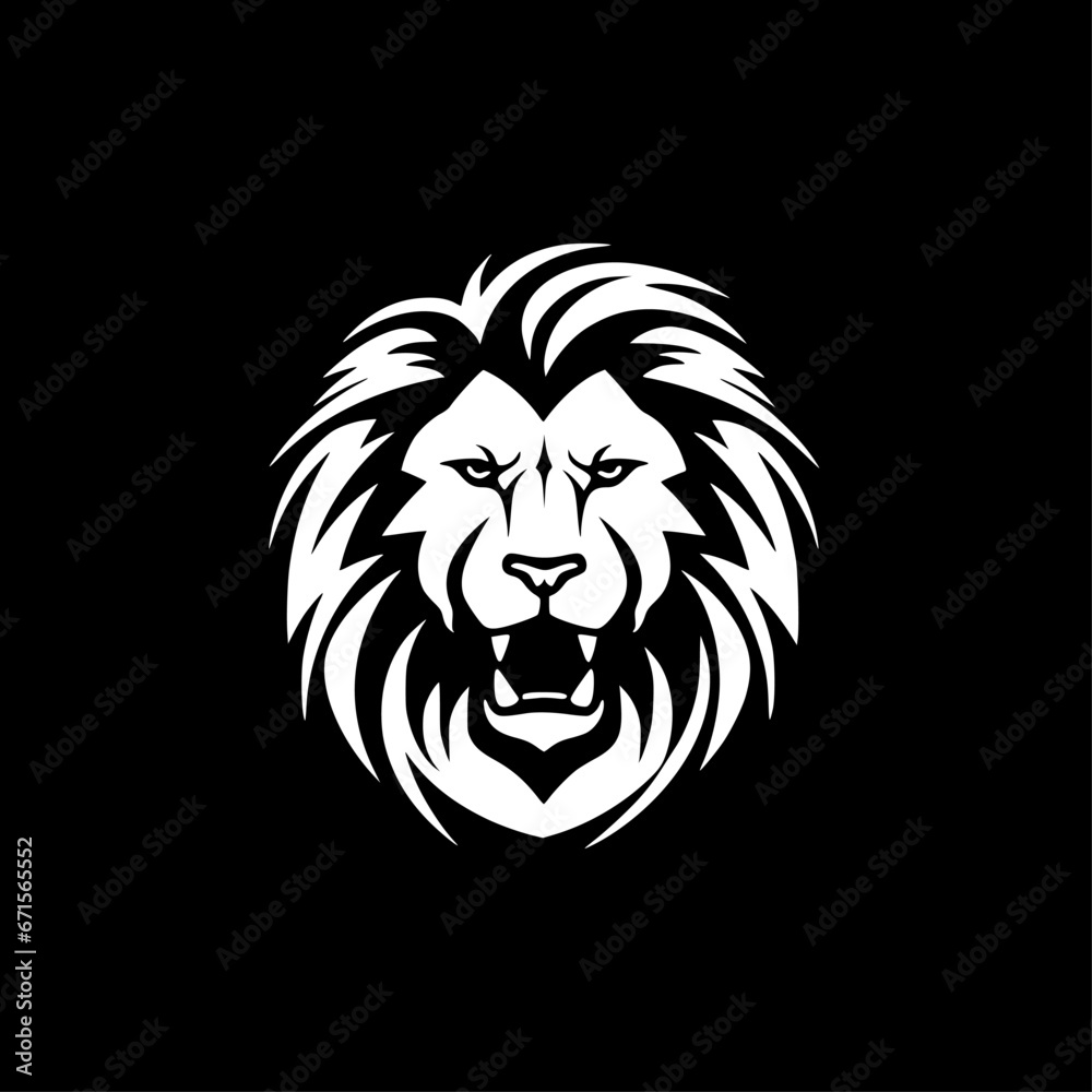 Lion - Minimalist and Flat Logo - Vector illustration