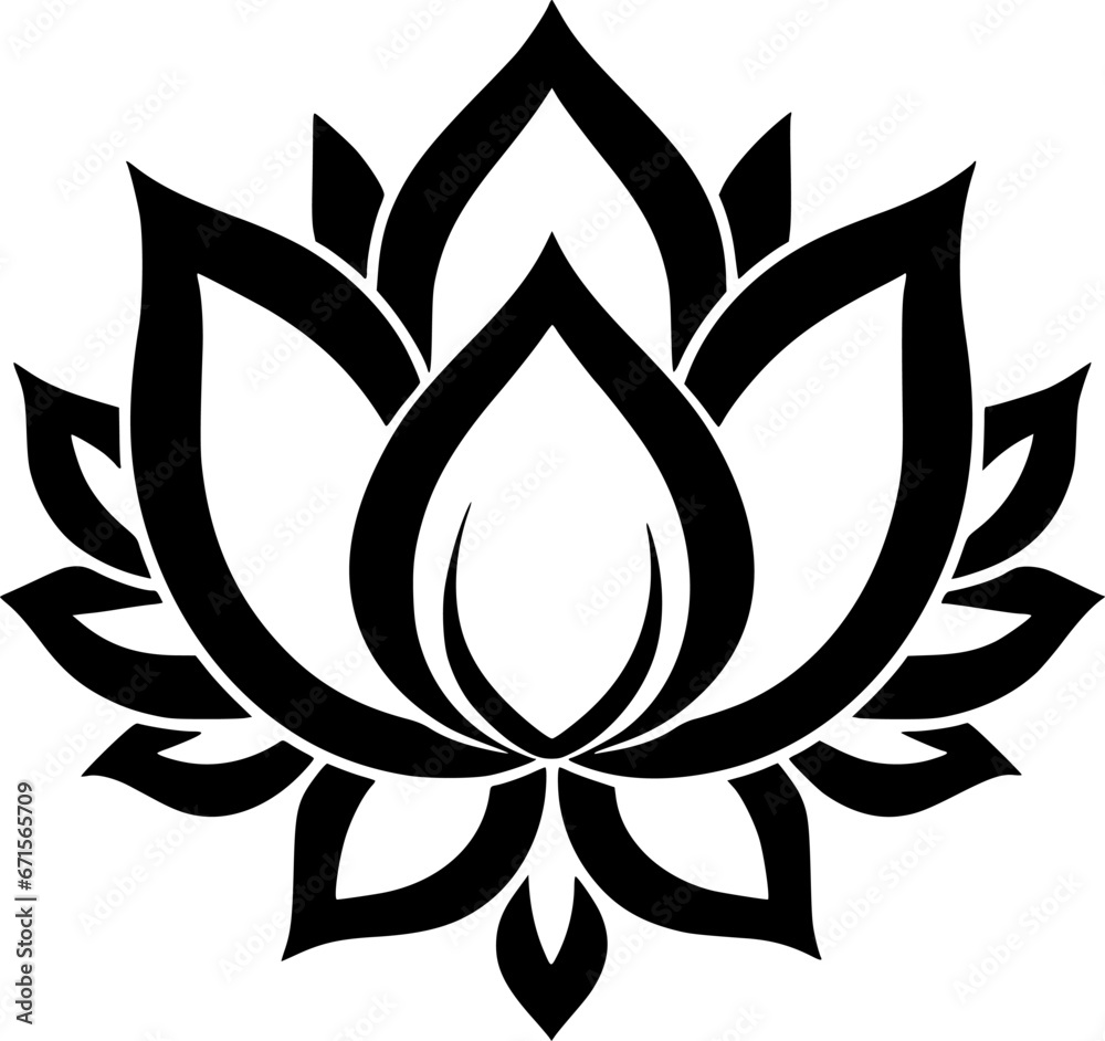Mandala - Black and White Isolated Icon - Vector illustration Mandala - Black and White Isolated Icon - Vector illustration