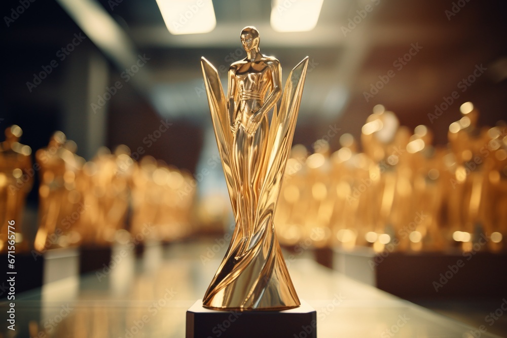 Gold Award Trophy at Ceremony Stock Illustration Adobe Stock