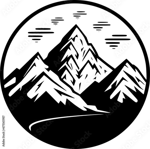Mountain | Minimalist and Simple Silhouette - Vector illustration