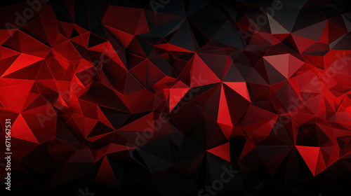 Low Poly Ruby Triangle Mosaic photo