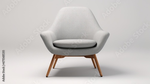 Closeup of gray lounge chair. Modern minimalist home living room interior. materials for furniture finishing