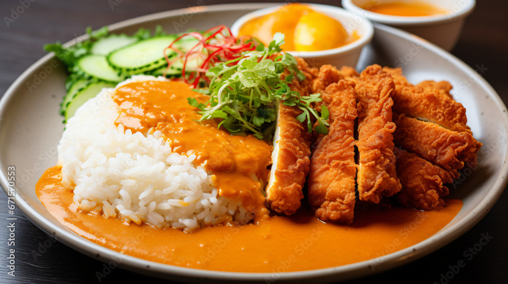 Katsu curry and rice