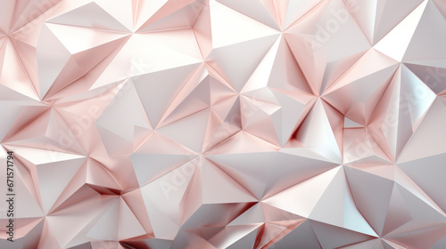 Low Poly Triangle Mosaic Background in Elegant Pearl