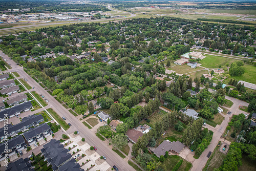 Aerial of the Montgomery Place Neighborhood in Saskatoon