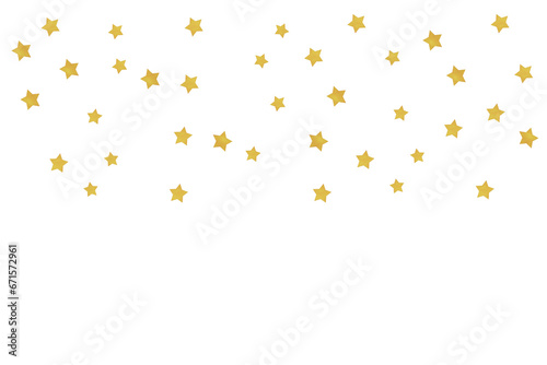 gold stars on transparent background