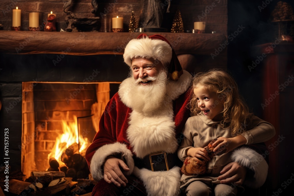 Obraz premium portrait of a couple in a fireplace