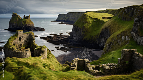 Ruins of the ancient Dunseverick Castle.