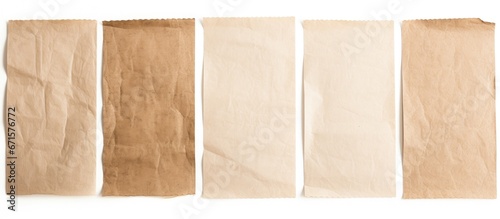White isolated old paper textures photo
