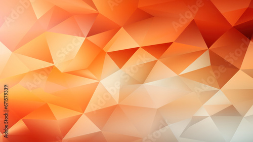 Low Poly Orange Triangle Mosaic Background photo