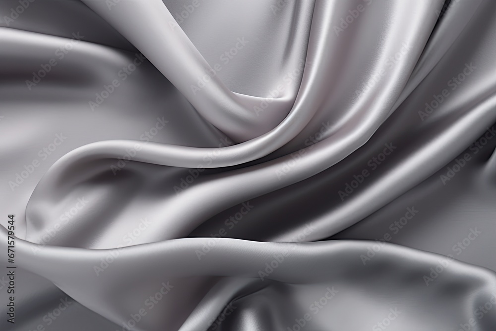 Gray wrinkled silk cloth. Use for flags and photo montage. Generative Ai