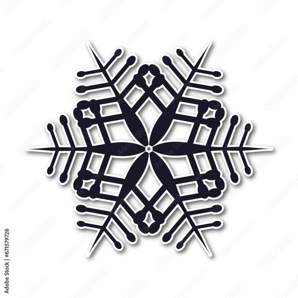 snowflake sticker, snowflake icon snowflake sticker, snowflake icon