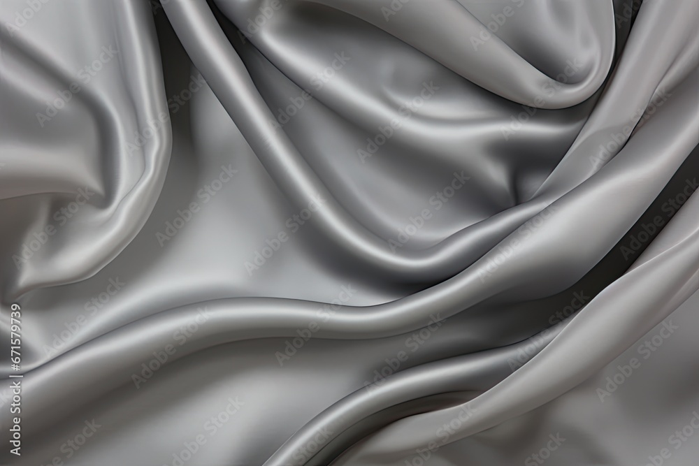 Obraz premium Gray wrinkled silk cloth. Use for flags and photo montage. Generative Ai