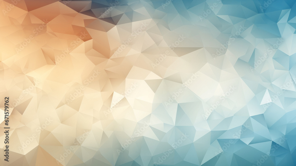Obraz premium Low Poly Triangle Mosaic Background in Relaxing Sand
