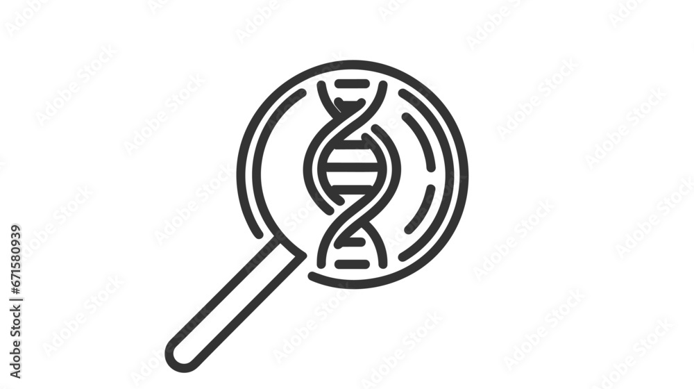 DNA research icon isolated on white background DNA research icon isolated on white background