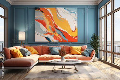 Modern abstract wall art, art prints, printable murals