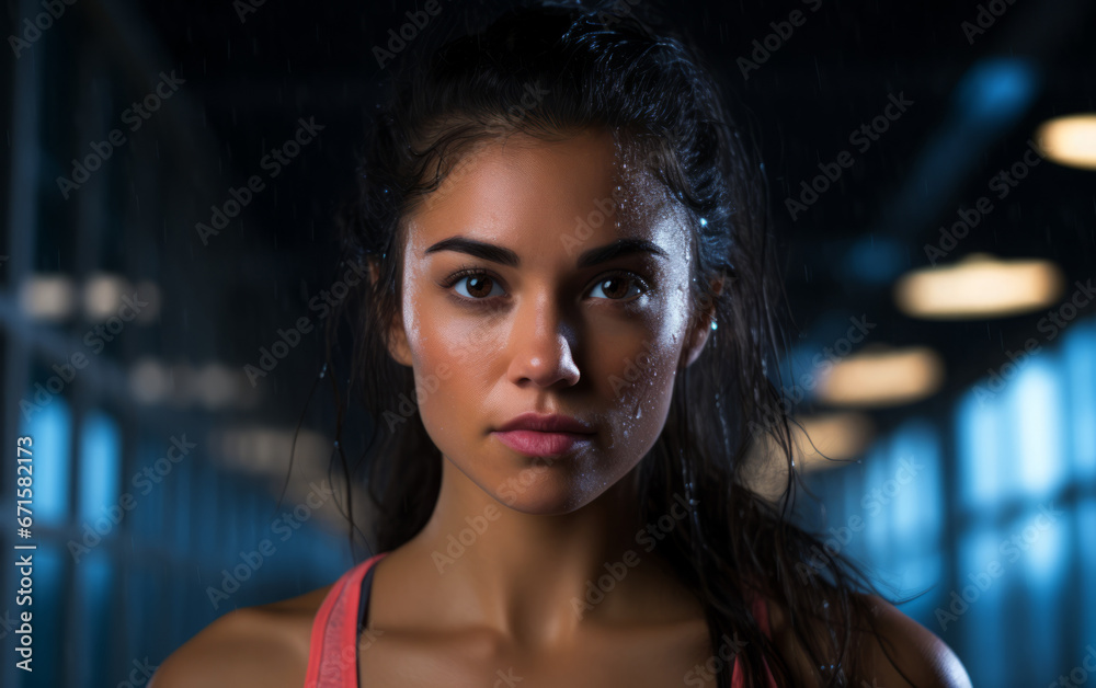 Selfie de mujer joven empoderada haciendo deporte en el exterior. Selfie de mujer joven empoderada haciendo deporte en el exterior.