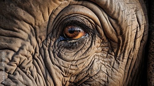 African elephant's eye, close-up 