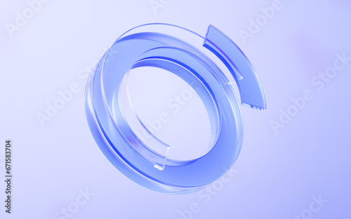 Fototapeta Naklejka Na Ścianę i Meble -  Abstract curve glass geometry background, 3d rendering.