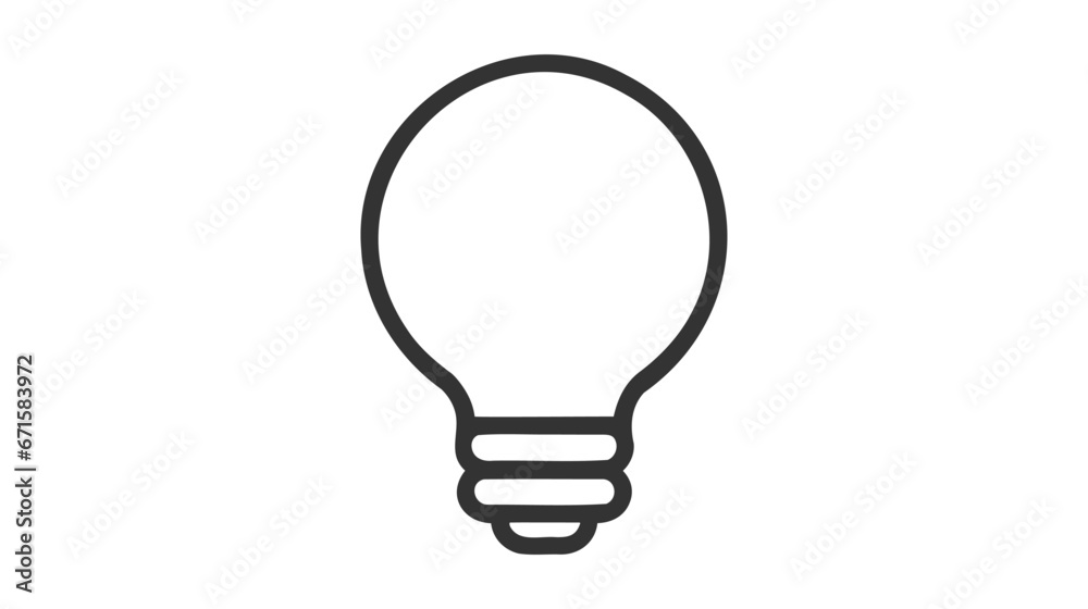 Light bulb icon. Vector icon on white background Light bulb icon. Vector icon on white background