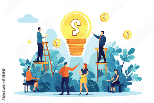 Creative solutions or ideas, Business creative idea vector illustration