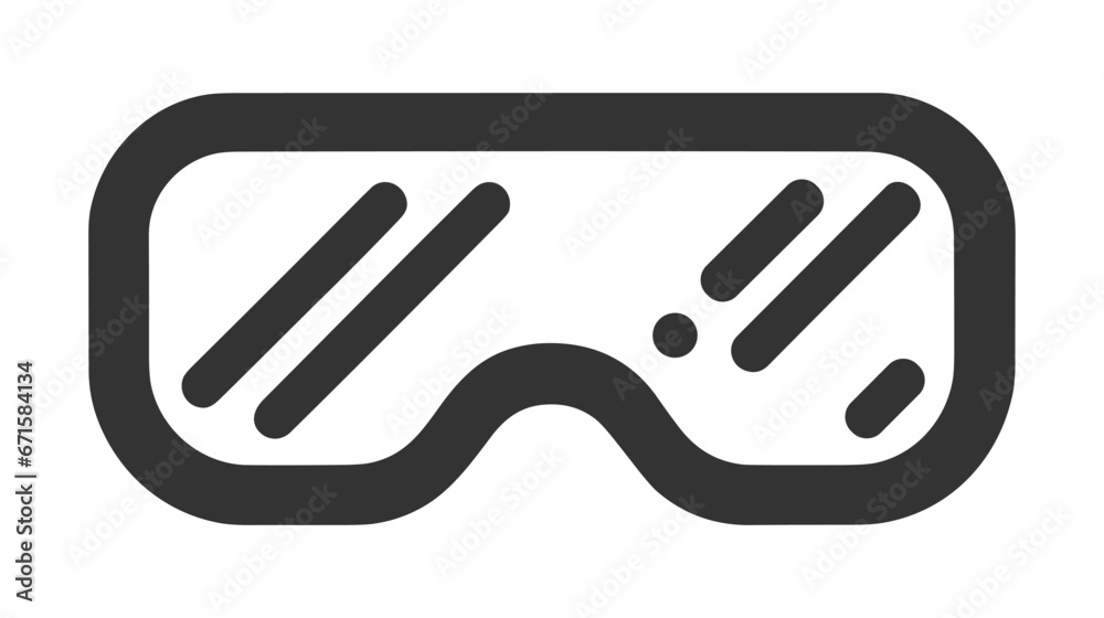 Diver glasses vector icon. Black vector icon isolated on white background diver glasses Diver glasses vector icon. Black vector icon isolated on white background diver glasses