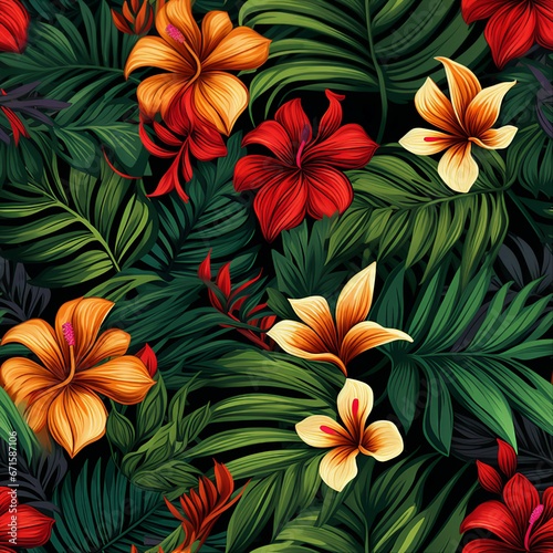 Lush Tropical Foliage Retreat Pattern