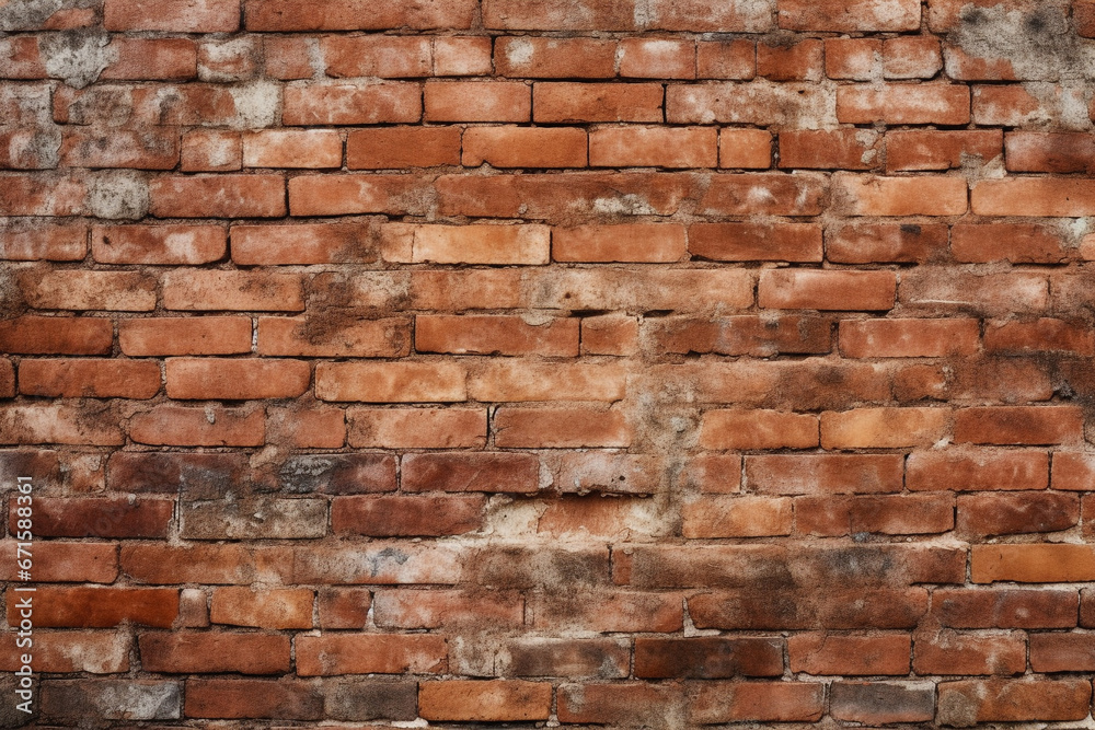 texture illustration of red brick wall background. Created with Generative AI texture illustration of red brick wall background. Created with Generative AI