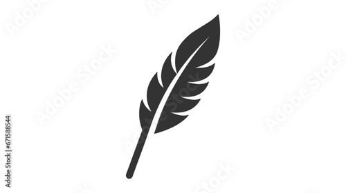 Feather vector icon isolated on white background