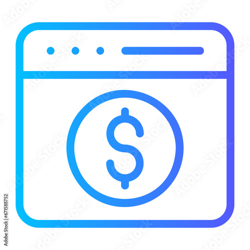 dollar gradient icon