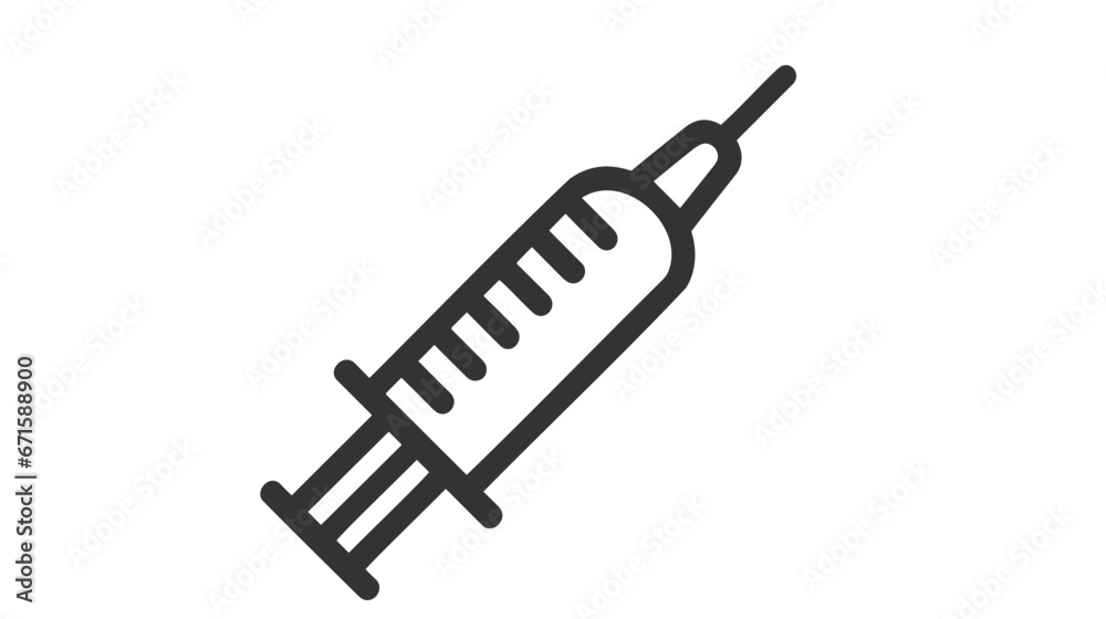 Syringe icon vector design template on white background Syringe icon vector design template on white background