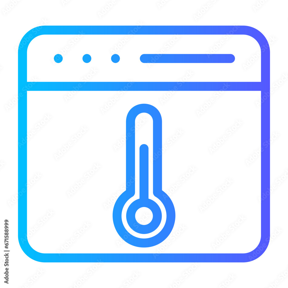 thermometer gradient icon thermometer gradient icon