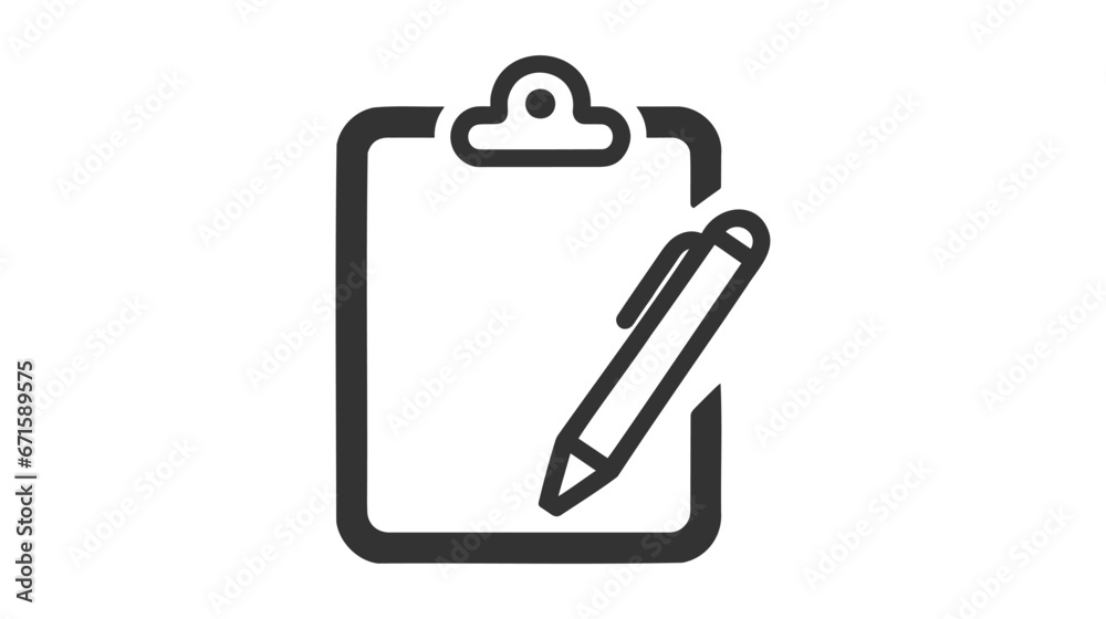 Clipboard icon vector. Task line icon symbol vector illustration Clipboard icon vector. Task line icon symbol vector illustration