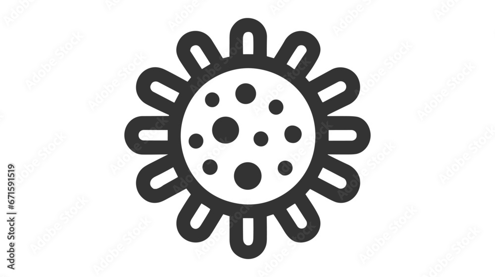 Coronavirus Bacteria Cell Icon, 2019-nCoV, Covid-2019, Covid-19 Novel Coronavirus Bacteria. Coronavirus Bacteria Cell Icon, 2019-nCoV, Covid-2019, Covid-19 Novel Coronavirus Bacteria.