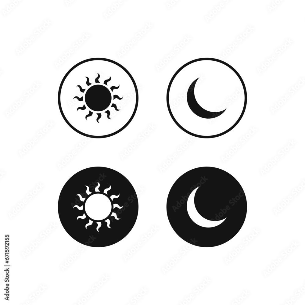 Day night switch vector. Light and dark icon. Sun and moon icon. Dark mode switch vector Day night switch vector. Light and dark icon. Sun and moon icon. Dark mode switch vector