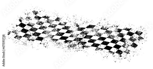 Start racing flag background monochrome