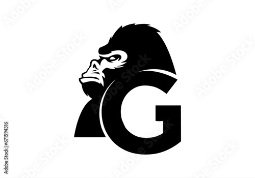 angry, animal, ape, boss, bow tie, cigar, cigarette, club, fitness, gaming, gorilla, gorilla head, gym, icon, illustration, King Kong, logo, mascot, monkey, muscle, pipe, power, silverback, smoke,