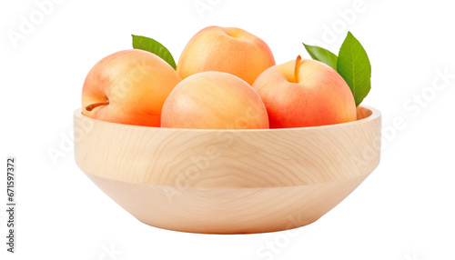 bowl of apple isolated on transparent background cutout