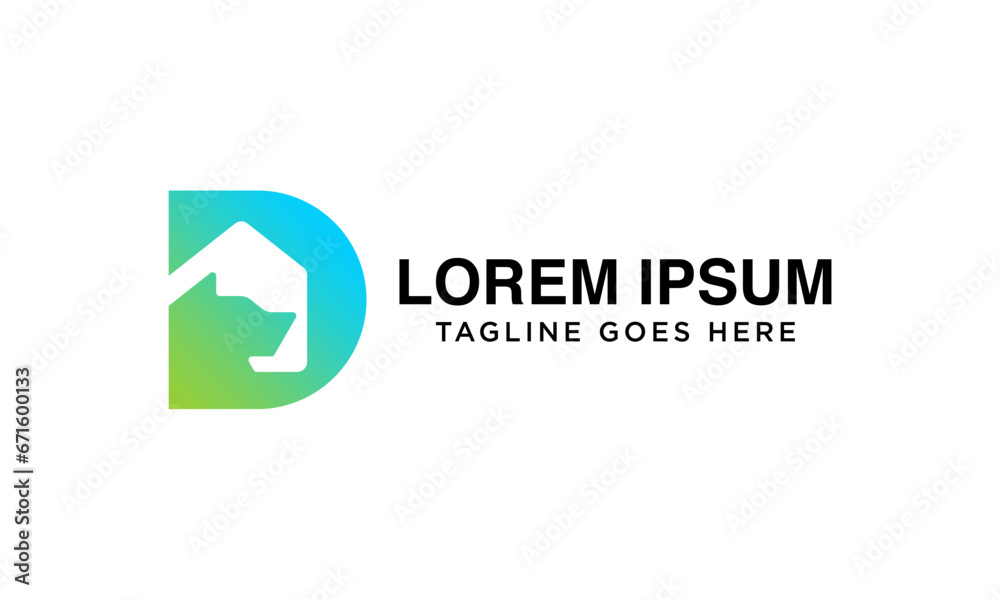 initial D dog logo design initial D dog logo design