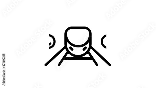 High-speed rail animation. Smooth looping animation. perfect for transportation theme graphic elements